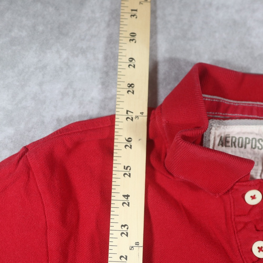 Aeropostale Red Short Sleeve Pique Polo Shirt - Picture 4 of 6
